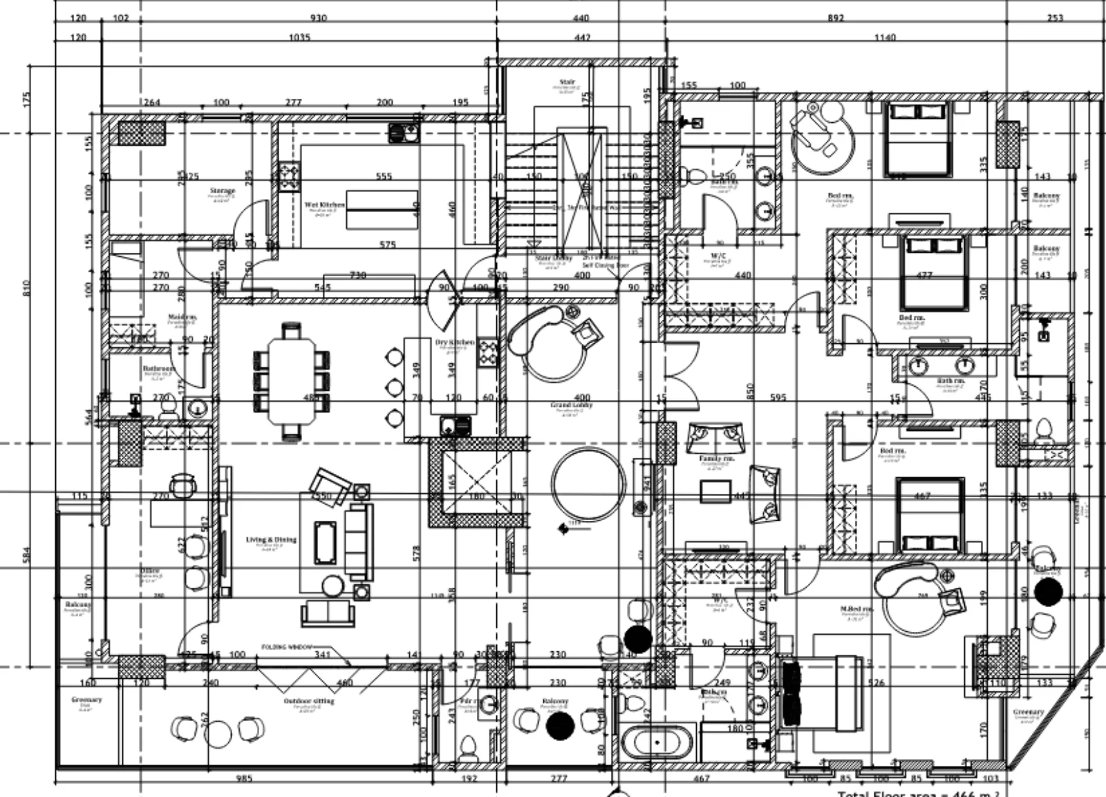 Selected residence floor plan